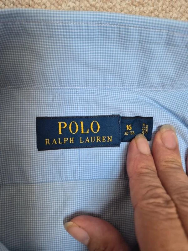 Pastel Blue Polo Ralph Lauren Oxford Shirt Size 16 – photo 12